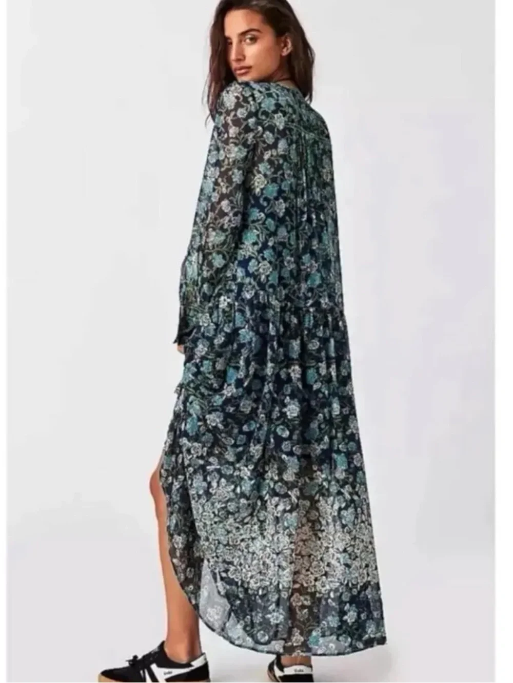 Free People Bohemian See it Through Maxi Dress